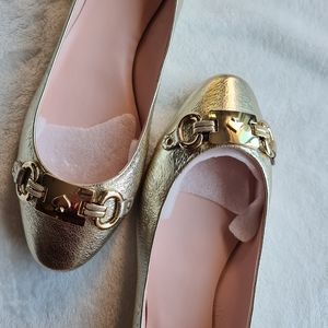 Kate spade flats phoebe gold New